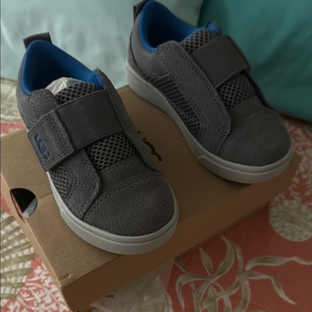 UggGray Kids Shoes with Velcro Straps